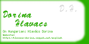 dorina hlavacs business card